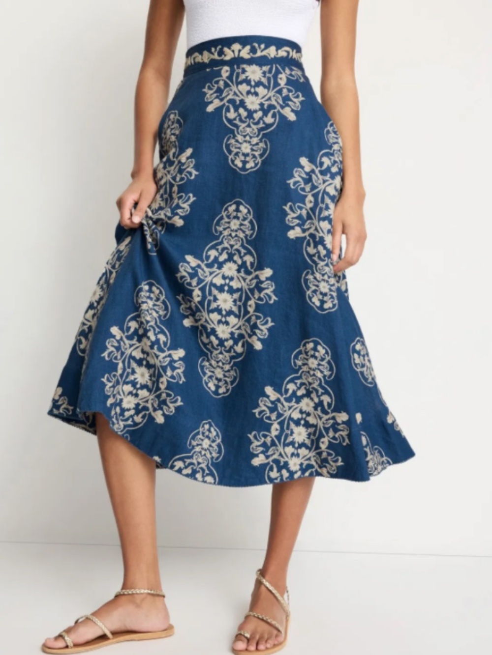 Agua Bendita Suspiro Bergamota Ribbons Maxi Skirt